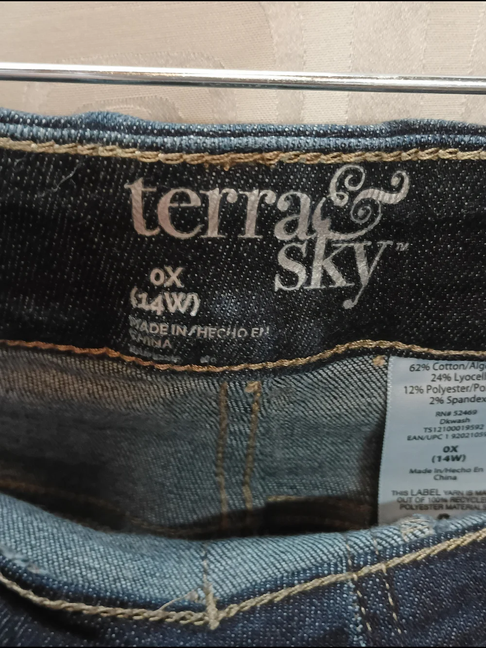 Terra & Sky Dark Blue Skinny Jeans 14W